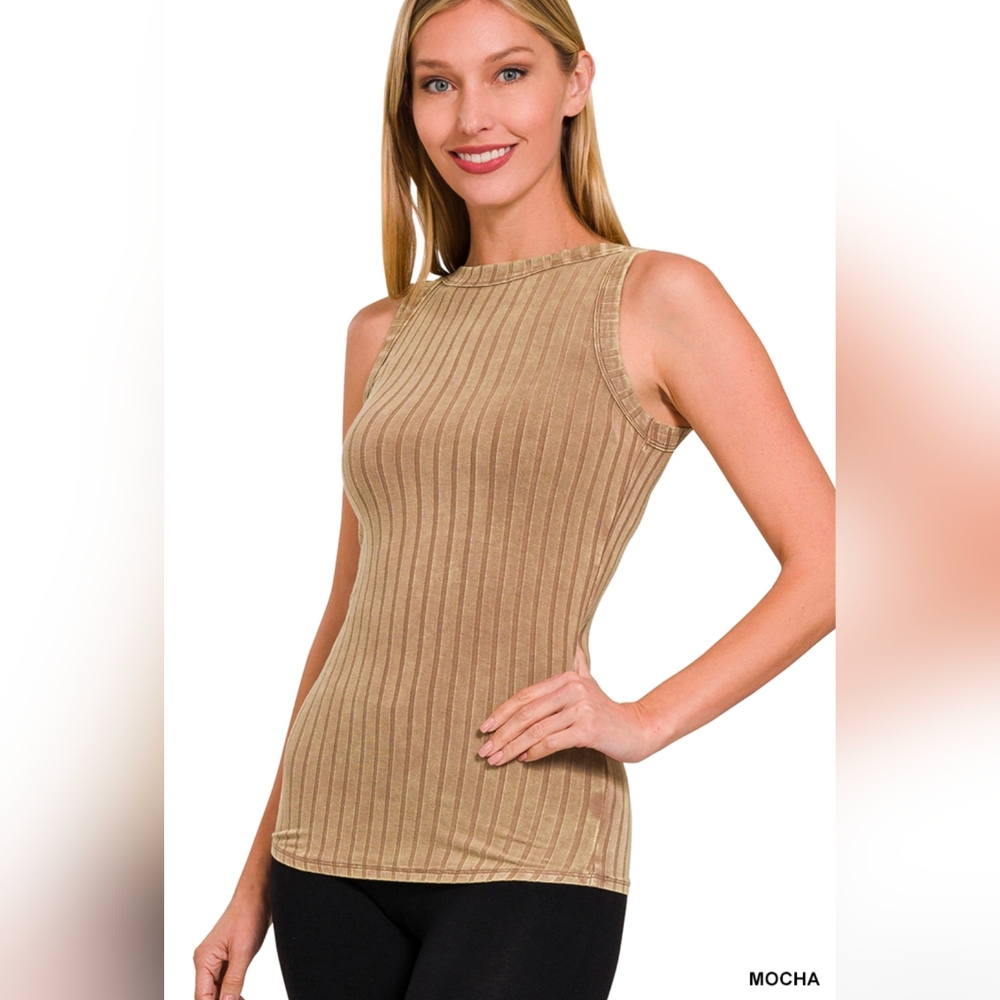 Zenana Sleeveless Ribbed Tank Top